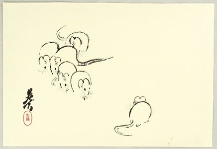 Shibata Zeshin: White Rats - Artelino