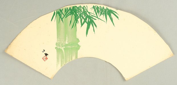 Takeuchi Seiho: Bamboo on Fan - Artelino