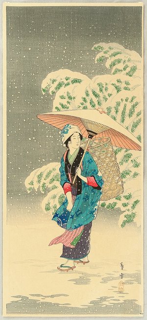Shotei Takahashi: M35- Spring Snow - Japanese Art Open Database 
