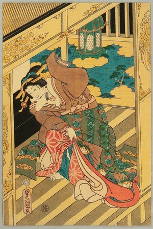 Japanese Print "Courtesan" by Utagawa Kunisada, 歌川国貞 (Utagawa Kunisada)