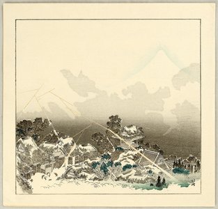 Katsushika Hokusai: One Hundred Views of Mt. Fuji - Mt. Fuji in Evening Shower - Artelino