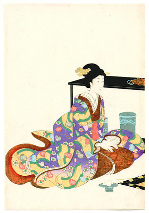 Toyohara Chikanobu: Tea Ceremony - Artelino