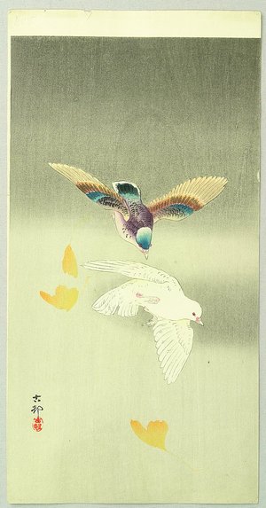 Ohara Koson: Two Pigeons - Artelino