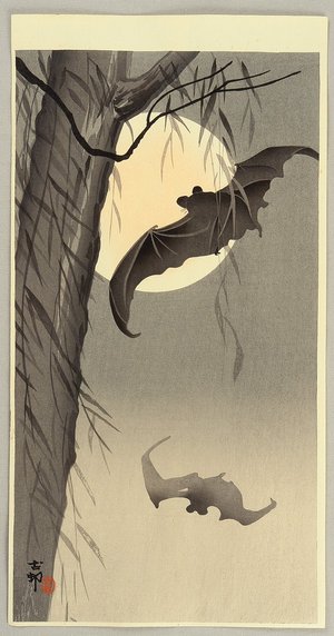 Ohara Koson: Flying Bats - Artelino