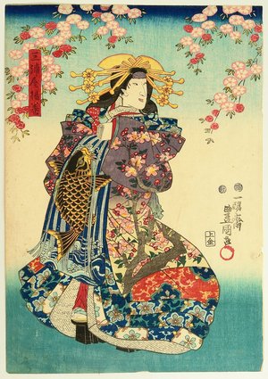 Utagawa Kunisada: Beauty Agemaki - Artelino