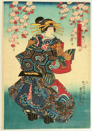 Utagawa Kunisada: Beauty Makinoe - Artelino