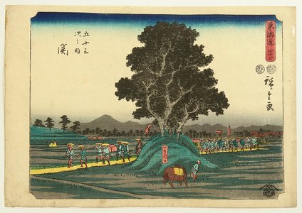 Japanese Print "Tokaido Goju-san Tsugi (Chuban)" by Ando Hiroshige, 歌川広重 (Ando Hiroshige)