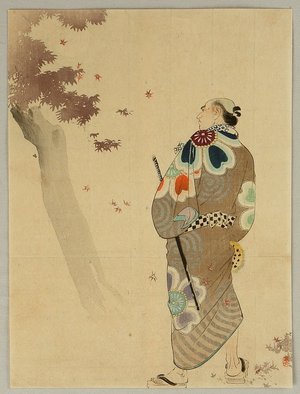 Mizuno Toshikata: Chivalrous Man in Autumn - Artelino