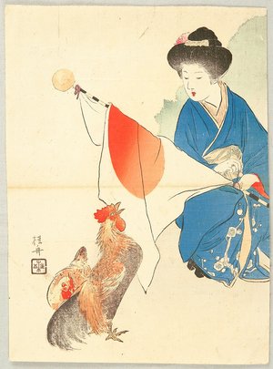 Takeuchi Keishu: Beauty and Rooster - Artelino