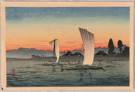 高橋弘明: Sail Boats at Sunset - Artelino