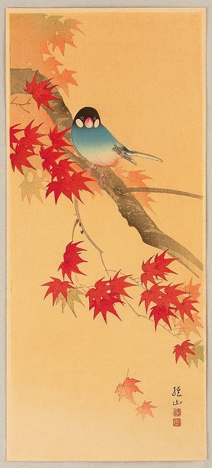Ito Sozan: Blue Bird in Autumn - Artelino