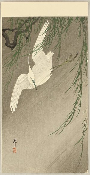 Ohara Koson: Egret in Storm - Artelino