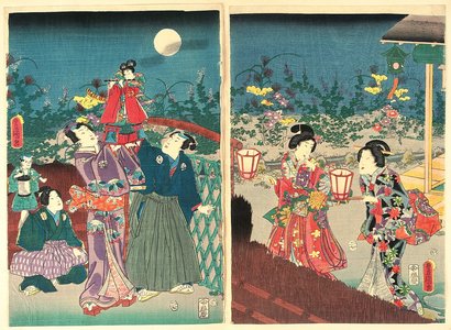 Utagawa Kunisada: Prince Genji and a Puppet - Artelino