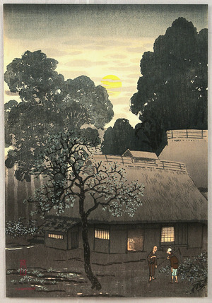 Kawatsura Yoshio: Village in Twilight - Artelino