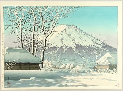 川瀬巴水: Clearing after Snow at Oshiono - Artelino