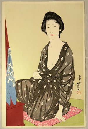 橋口五葉: Woman in a Summer Kimono - Artelino