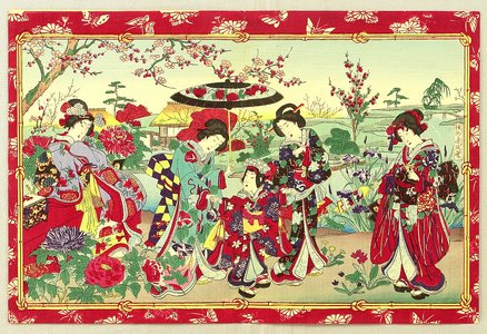 Toyohara Chikanobu: Blossom Garden - Artelino
