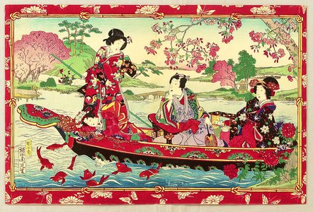 Toyohara Chikanobu: Pleasure Boat - Artelino