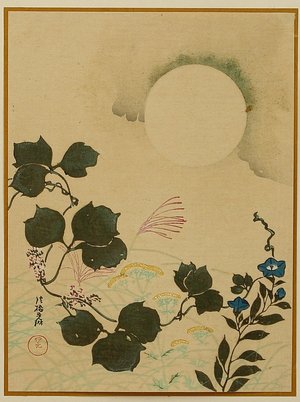 Ogata Korin: Moon and Autumn Flowers - Artelino