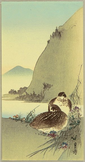 Yoshimoto Gesso: Quails by the Water - Artelino