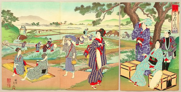 Toyohara Chikanobu: Customs and Manners of Edo 12 Months - May - Artelino