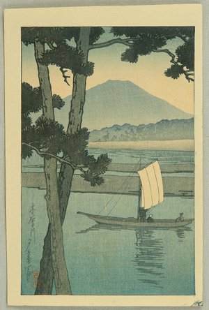 Kawase Hasui: Boat on Kiso River - Artelino