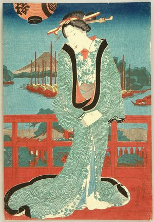 Utagawa Kunisada: Beauty in Evening - Artelino