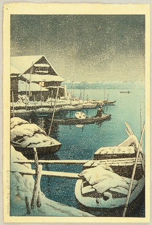 Kawase Hasui: Snow at Mukojima - Artelino