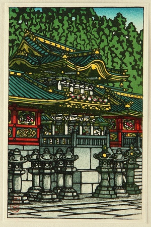 川瀬巴水: Toshogu Shrine in Nikko - Artelino