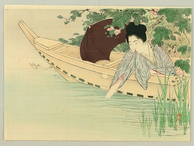 Takeuchi Keishu: Lady in a Boat - Artelino