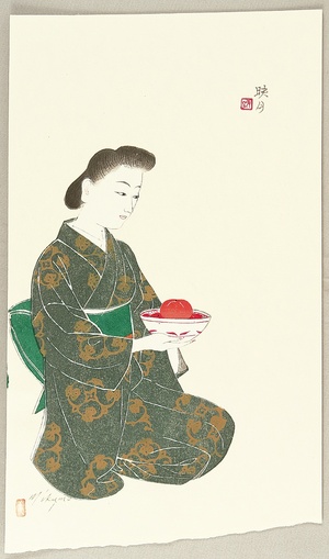 Kitazawa Eigetsu: Woman in Autumn - Artelino