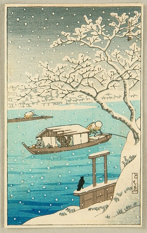 無款: Riverboat in Snow - Artelino