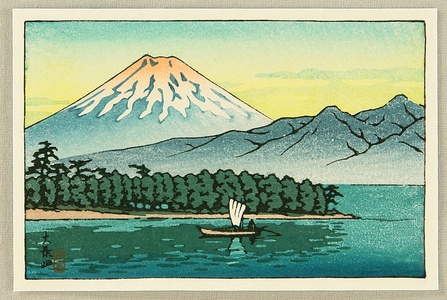Kawase Hasui: Mt. Fuji seen from Osaki Promontory - Artelino