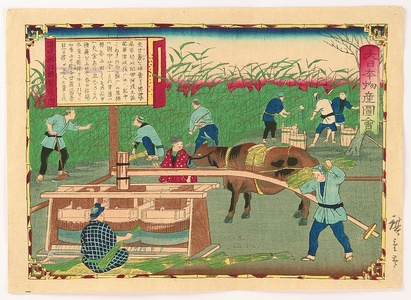 Utagawa Hiroshige III: Pictures of Products and Industries of Japan - Sugar Cane Plantation - Artelino
