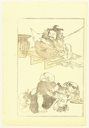 Katsushika Hokusai: Ebisu and Daikoku - Artelino