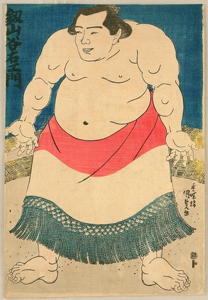 Utagawa Kunisada: Sumo - Champion Tsurugiyama - Artelino