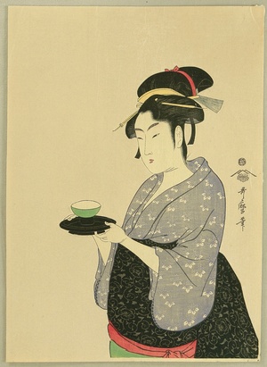Kitagawa Utamaro: Serving Sake - Artelino