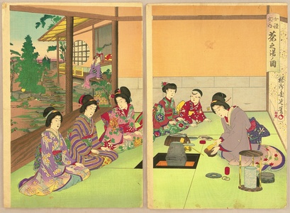 Toyohara Chikanobu: Tea Ceremony - Artelino