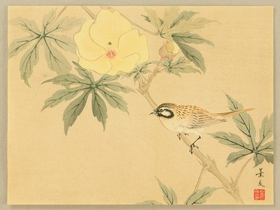 無款: Sparrow and Hibiscus - Artelino