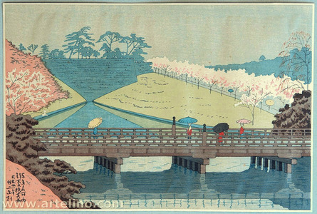 Fujishima Takeji: Benkei Bridge - Famous Places in Tokyo - Artelino