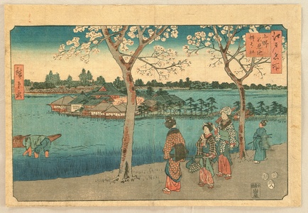 Utagawa Hiroshige: Edo Meisho - Shinobazu Pond - Artelino