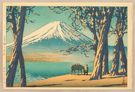 Kawase Hasui: Late Autumn in Lake Yamanaka - Artelino