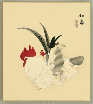Takeuchi Seiho: Rooster and Hen - Artelino