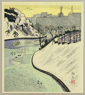 Takagi Yoshio: Riverside in Winter - Artelino