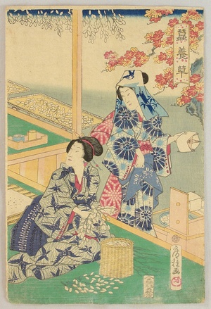Utagawa Fusatane: Sericulture - Artelino