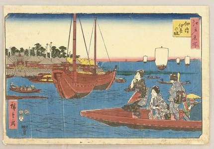 Utagawa Hiroshige: Famous Places of Edo - Tsukuda Island - Artelino