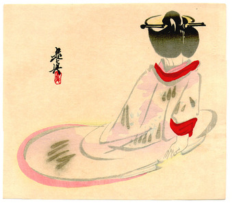 Shibata Zeshin: Sitting Lady - Artelino