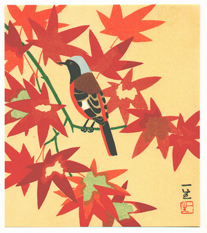Nomura Issei: Bird and Autumn Leaves - Artelino