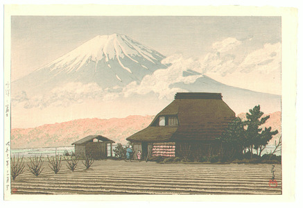川瀬巴水: Mt. Fuji Seen from Narusawa - Artelino