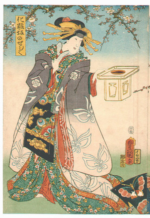 Utagawa Kunisada: Lady Spirit, Soga and Scroll - Artelino